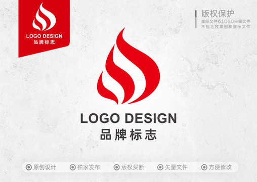 翅膀字母S火焰LOGO