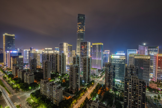 济南汉峪金谷夜景