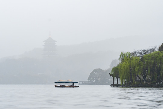 水墨西湖