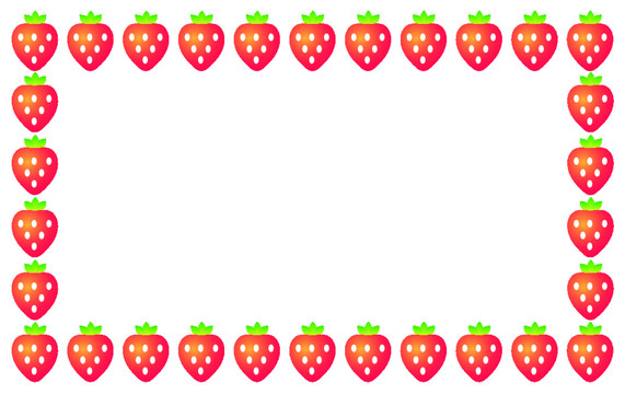 草莓装饰框