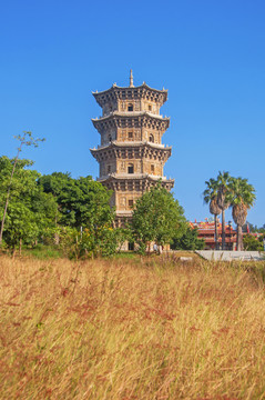 六胜塔冬季风景