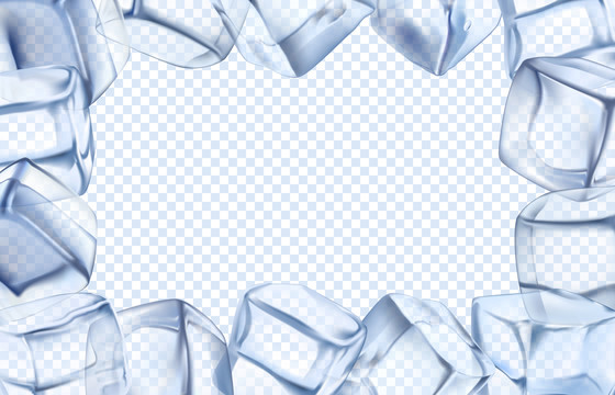 透明冰块写实边框