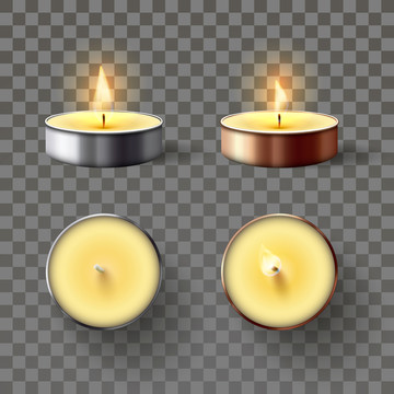 蜡烛双视角写实插图