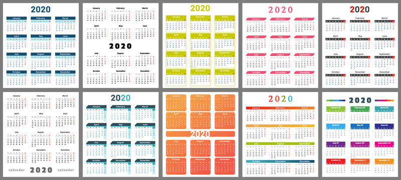 多样化2020年历图标