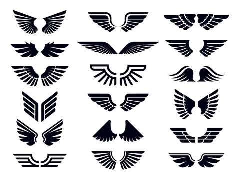 多种羽翼翅膀图标
