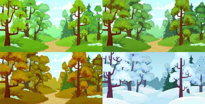 森林四季变化插图