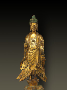 弥勒佛鎏金雕像