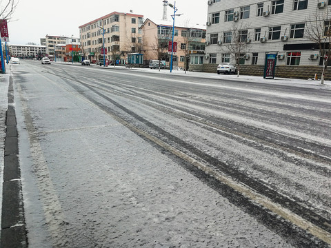 街道结冰路面