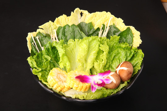火锅食材蔬菜拼盘