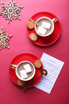 咖啡棉花糖圣诞主题