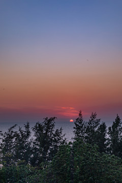 涠洲岛海景夕阳