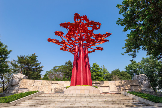 广州雕塑公园红棉树