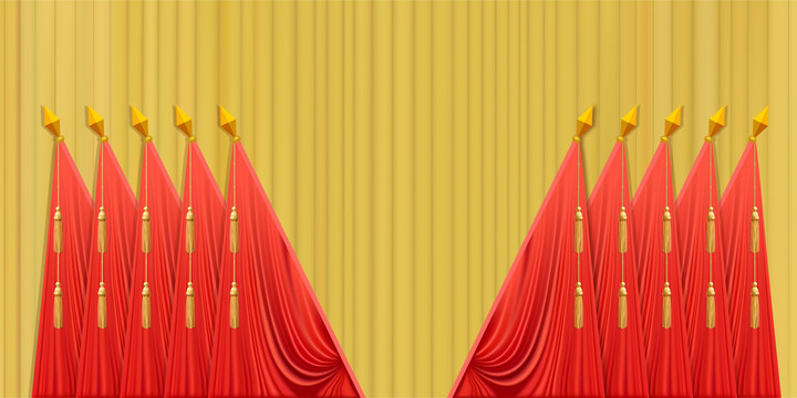 党会背景十面旗