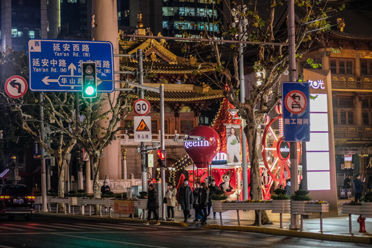 静安寺商圈夜景