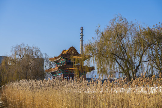 北京首钢园群明湖畔