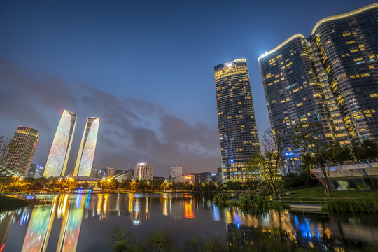 成都金融城夜景