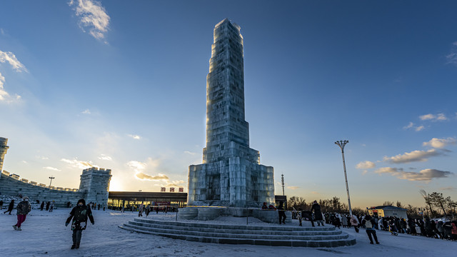 中国长春冰雪新天地夜景