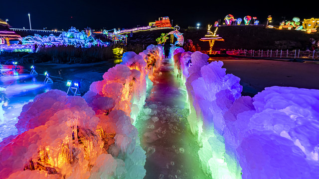 中国长春冰雪新天地夜景