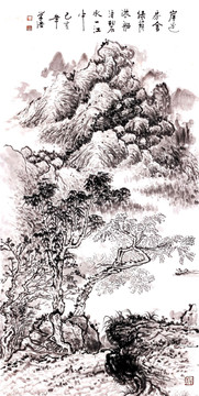 风景写意中国画