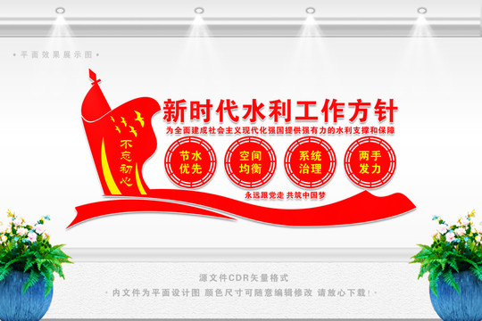 水利工作方针文化墙