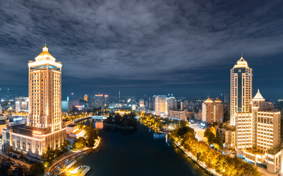 南通市濠河风景区夜景