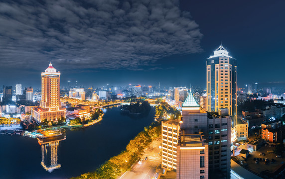 南通市濠河风景区夜景