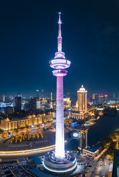 南通电视塔城市夜景