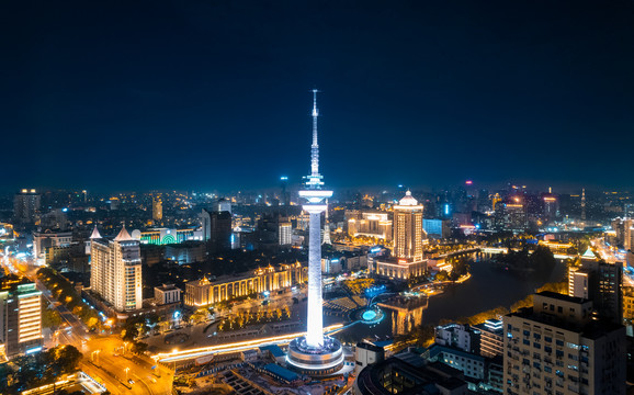 南通电视塔城市夜景