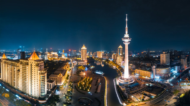 南通电视塔城市夜景