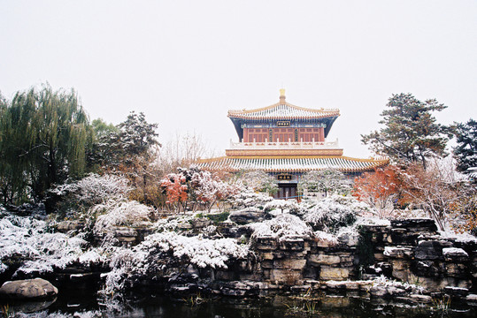 北京园博园北京园雪景