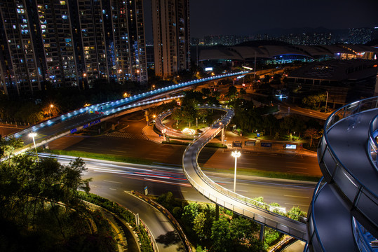 厦门山海健康步道狐尾山段夜景