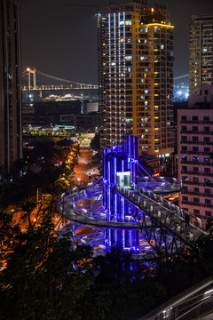 厦门山海健康步道狐尾山段夜景