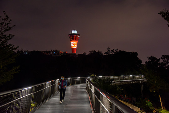 厦门山海健康步道狐尾山段夜景