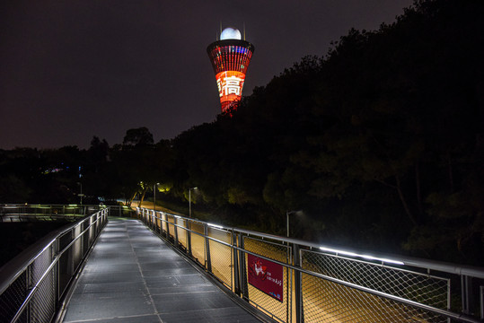 厦门山海健康步道狐尾山段夜景