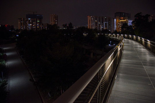 厦门山海健康步道狐尾山段夜景