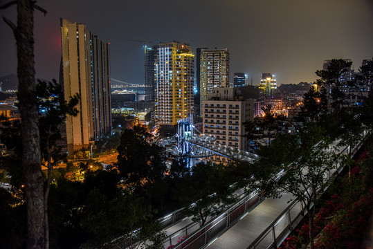 厦门山海健康步道狐尾山段夜景