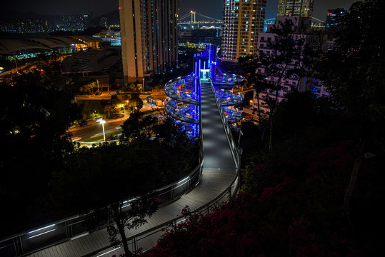 厦门山海健康步道狐尾山段夜景