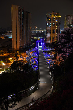 厦门山海健康步道狐尾山段夜景