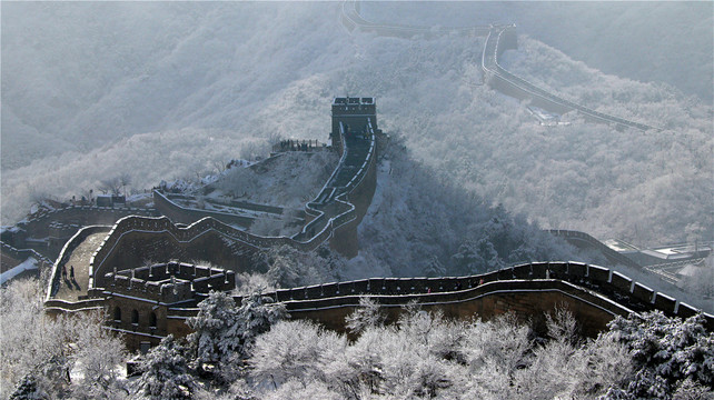 雪中长城