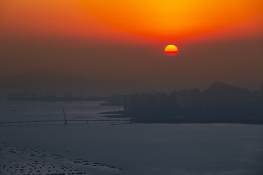 深圳湾日落