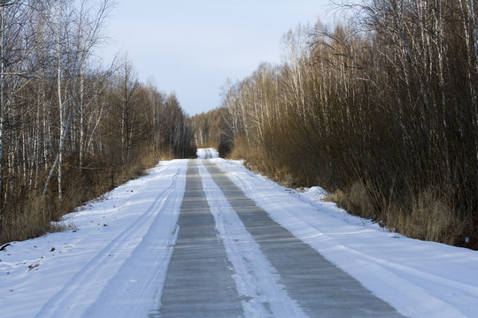 冬天的公路