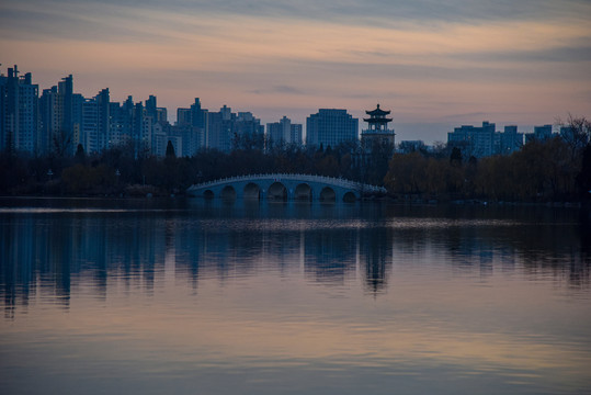 天津市水上公园冬季风光
