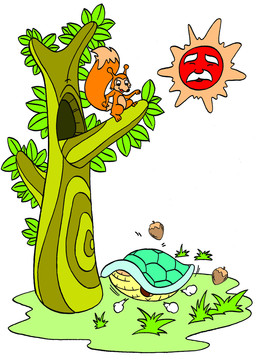 松鼠乌龟和太阳公公
