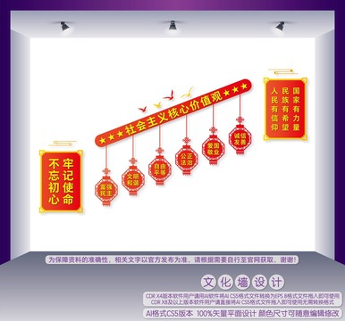 核心价值观楼梯文化墙