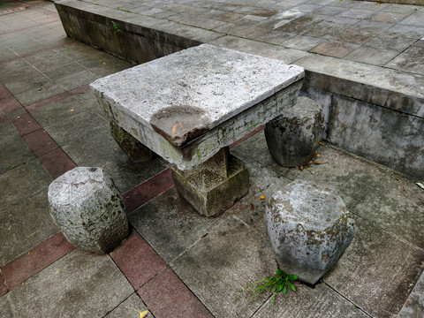 户外古物石桌凳系列