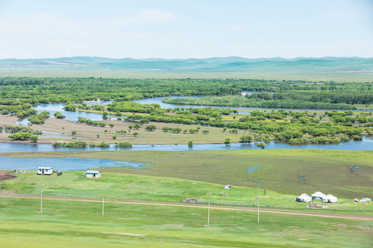 根河湿地蒙古包