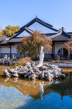中国南京莫愁湖公园的莫愁水院