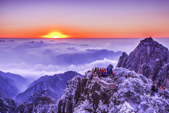 黄山日出