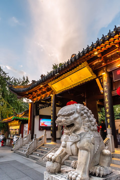 中国南京夫子庙和棂星门古建筑