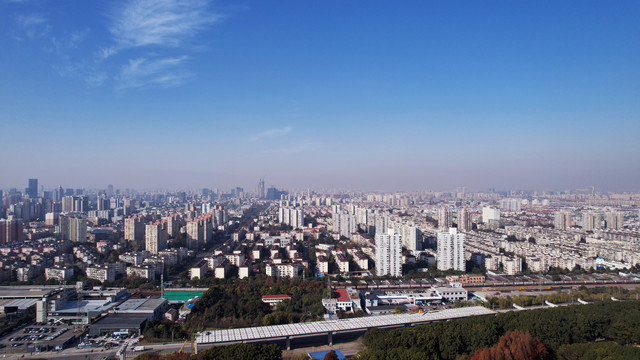 航拍城市发展